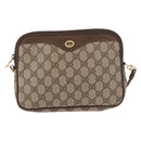 GUCCI GG Supreme Shoulder Bag PVC Beige Gold 56 02 068 Auth 190535-13
