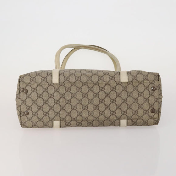 GUCCI GG Canvas GG Supreme Tote Bag PVC 2 Set Beige Auth 190536