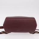 CARTIER Must Line Backpack Bordeaux Gold Auth 190550-5