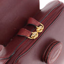 CARTIER Must Line Backpack Bordeaux Gold Auth 190550-10