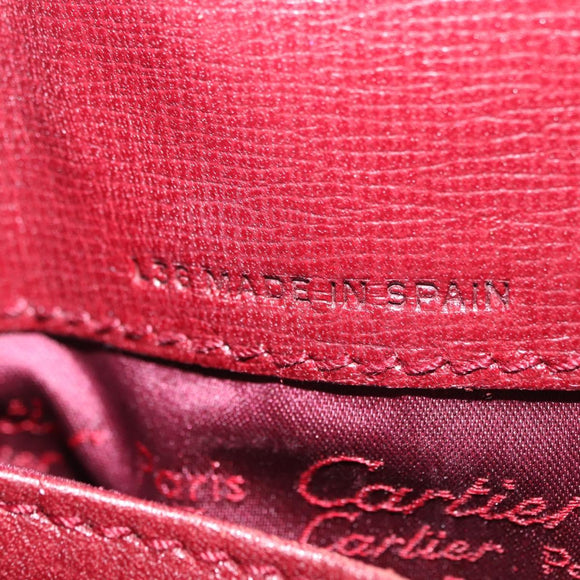 CARTIER Must Line Backpack Bordeaux Gold Auth 190550