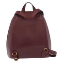 CARTIER Must Line Backpack Bordeaux Gold Auth 190550-2