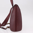 CARTIER Must Line Backpack Bordeaux Gold Auth 190550-4