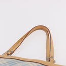 BURBERRY Nova Check Tote Bag Canvas Light Blue Beige Auth 190551-11