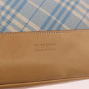 BURBERRY Nova Check Tote Bag Canvas Light Blue Beige Auth 190551-17