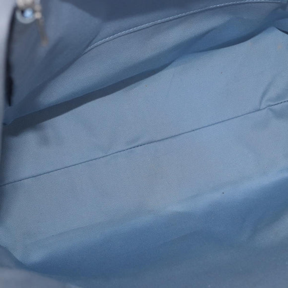 BURBERRY Nova Check Tote Bag Canvas Light Blue Beige Auth 190551