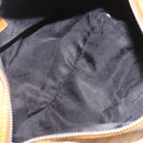 BALENCIAGA Boston Bag Canvas Beige Silver Auth 190552-12