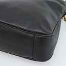GUCCI Bamboo Hand Bag Leather 2way Black Gold 001 1705 Auth 190553-15
