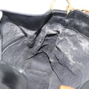 GUCCI Bamboo Hand Bag Leather 2way Black Gold 001 1705 Auth 190553-19