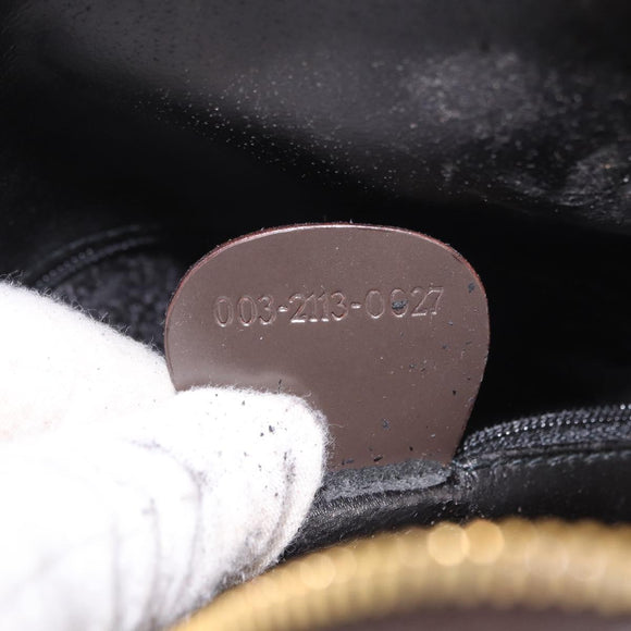 GUCCI Body Bag PVC Brown Gold 003 2113 Auth 190556