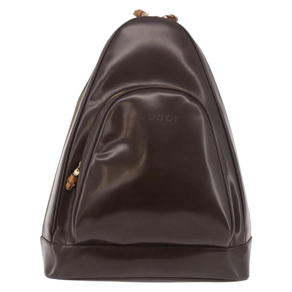 GUCCI Body Bag PVC Brown Gold 003 2113 Auth 190556