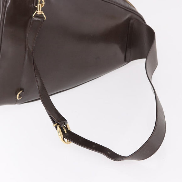GUCCI Body Bag PVC Brown Gold 003 2113 Auth 190556