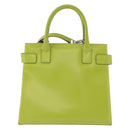 GUCCI Patent Hand Bag 2way Lime Green Silver Auth 190559-2