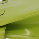GUCCI Patent Hand Bag 2way Lime Green Silver Auth 190559-5