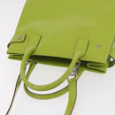 GUCCI Patent Hand Bag 2way Lime Green Silver Auth 190559-7