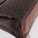 CELINE Macadam Canvas Hand Bag PVC Brown Gold Auth 190562-15