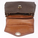 CELINE Macadam Canvas Hand Bag PVC Brown Gold Auth 190562-9