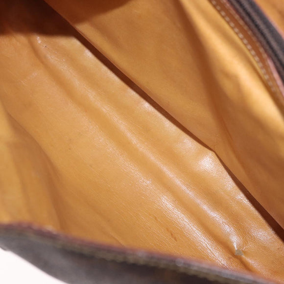 CELINE Macadam Canvas Hand Bag PVC Brown Gold Auth 190562