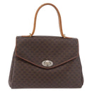 CELINE Macadam Canvas Hand Bag PVC Brown Gold Auth 190562-13