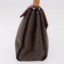 CELINE Macadam Canvas Hand Bag PVC Brown Gold Auth 190562-4
