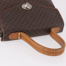 CELINE Macadam Canvas Hand Bag PVC Brown Gold Auth 190562-6