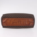 CELINE Macadam Canvas Hand Bag PVC Brown Gold Auth 190562-5