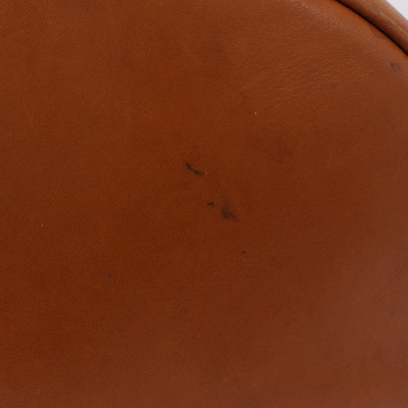 CELINE Triomphe Drawstring Bag Leather Brown Auth 190563