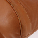 CELINE Triomphe Drawstring Bag Leather Brown Auth 190563-17