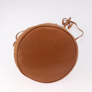 CELINE Triomphe Drawstring Bag Leather Brown Auth 190563-5