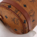 MCM Vicetos Logogram Shoulder Bag PVC Leather Brown Gold Auth 190564-15