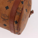 MCM Vicetos Logogram Shoulder Bag PVC Leather Brown Gold Auth 190564-16