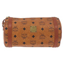 MCM Vicetos Logogram Shoulder Bag PVC Leather Brown Gold Auth 190564-13