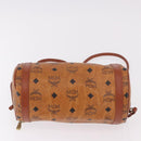 MCM Vicetos Logogram Shoulder Bag PVC Leather Brown Gold Auth 190564-5