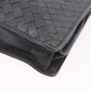 BOTTEGA VENETA INTRECCIATO Shoulder Bag Leather Gray Auth 190565-9
