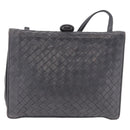BOTTEGA VENETA INTRECCIATO Shoulder Bag Leather Gray Auth 190565-2