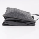BOTTEGA VENETA INTRECCIATO Shoulder Bag Leather Gray Auth 190565-3