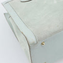 GUCCI Bamboo Hand Bag Suede Gray Gold 002 1186 Auth 190566-13