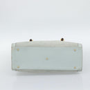 GUCCI Bamboo Hand Bag Suede Gray Gold 002 1186 Auth 190566-9