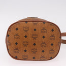 MCM Vicetos Logogram Shoulder Bag PVC Brown Gold Auth 190567-6