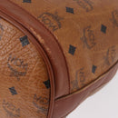 MCM Vicetos Logogram Shoulder Bag PVC Brown Gold Auth 190567-17