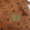 MCM Vicetos Logogram Shoulder Bag PVC Brown Gold Auth 190567-12