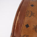MCM Vicetos Logogram Shoulder Bag PVC Brown Gold Auth 190567-4