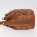 MCM Vicetos Logogram Shoulder Bag PVC Brown Gold Auth 190567-5