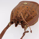 MCM Vicetos Logogram Shoulder Bag PVC Brown Gold Auth 190567-7