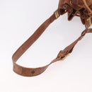 MCM Vicetos Logogram Shoulder Bag PVC Brown Gold Auth 190567-8