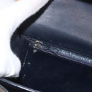 GUCCI GG Supreme Hand Bag PVC Navy Gold Auth 190570-25