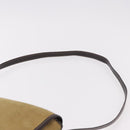 LOEWE Anagram Shoulder Bag Suede Beige Gold Auth 190571-14
