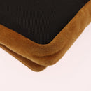 PRADA Shoulder Bag Suede Beige Silver Auth 190573-16