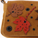 PRADA Shoulder Bag Suede Beige Silver Auth 190573-18