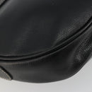 LOEWE Anagram Shoulder Bag Leather Black Gold Auth 190574-17
